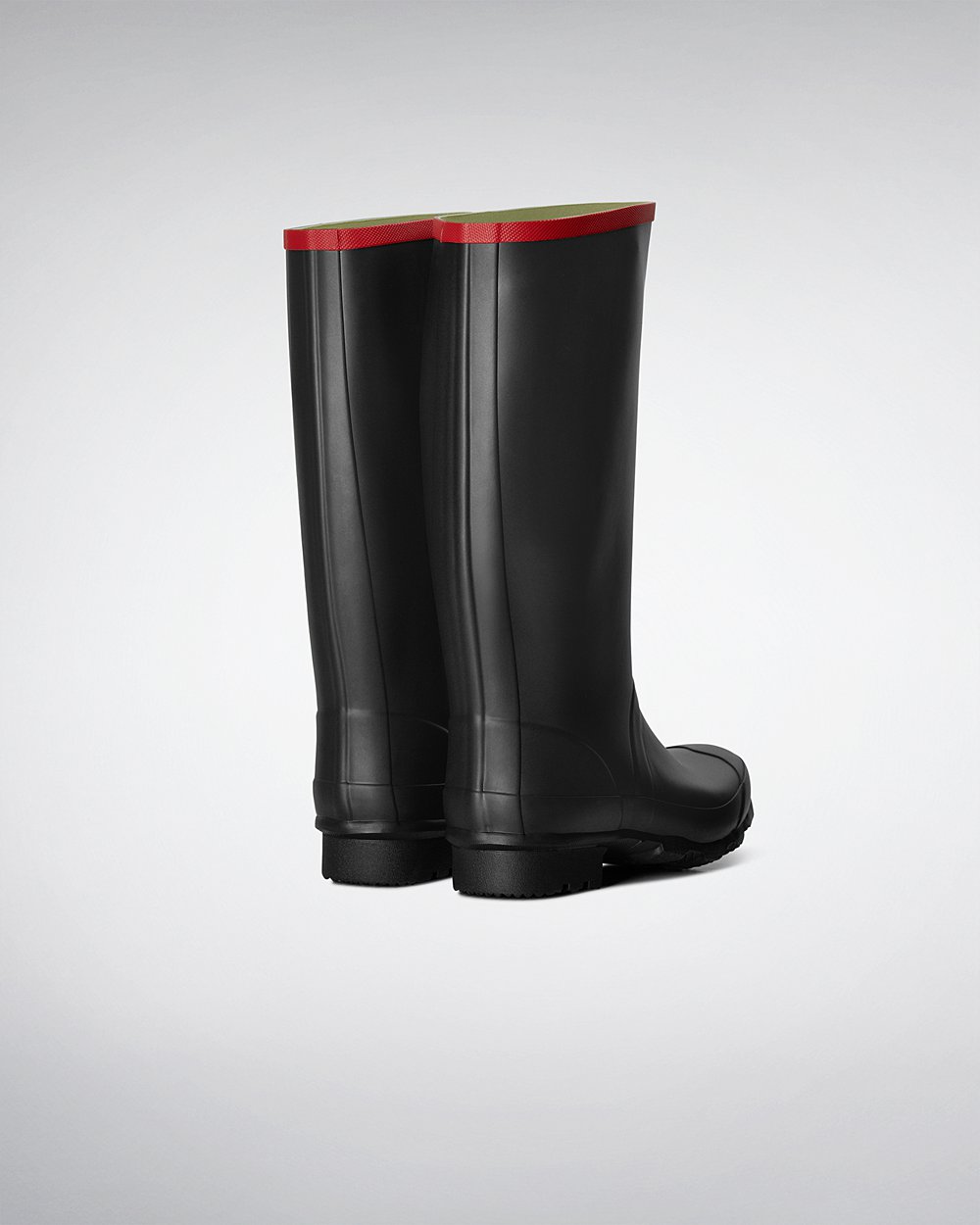 Women Hunter Argyll Full Knee | Tall Rain Boots Black | NZ-58741-OKUZ